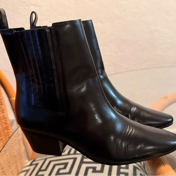 J. Crew Black Leather Piper Ankle Booties - Picture 4 of 9